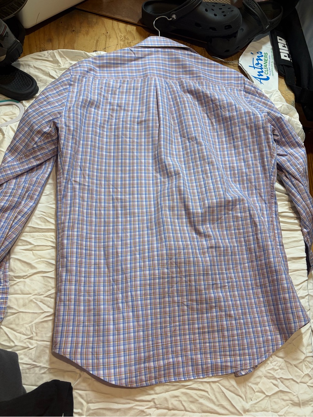 Peter Millar Men's Plaid Button-Down Shirt - Blue and Purple - Picture 4 of 4